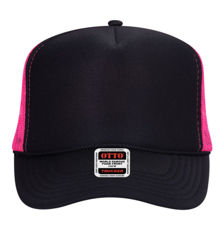 Otto Cap 39-165 5-Panel Foam High Crown Mesh Back Trucker Hat