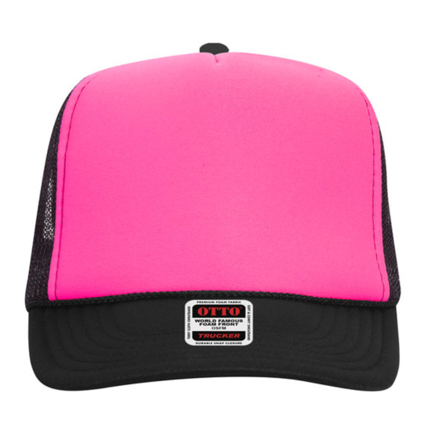 Otto Cap 39-165 5-Panel Foam High Crown Mesh Back Trucker Hat