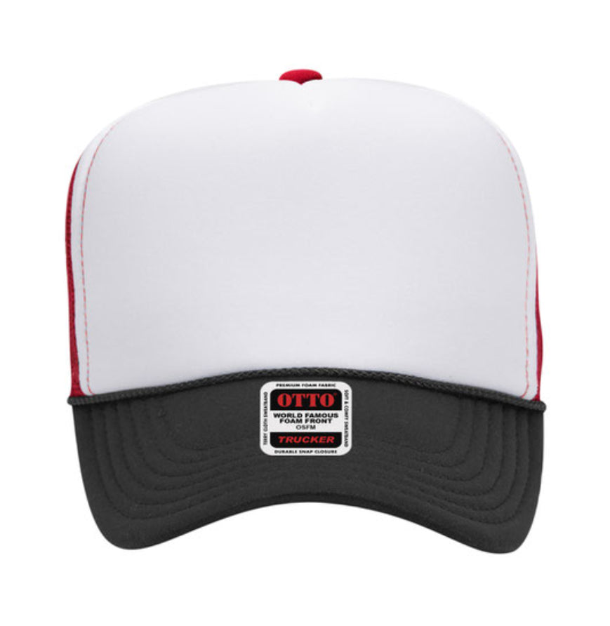 Otto Cap 39-165 5-Panel Foam High Crown Mesh Back Trucker Hat