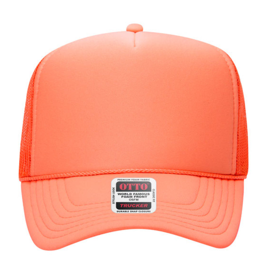 Otto Cap 39-165 5-Panel Foam High Crown Mesh Back Trucker Hat