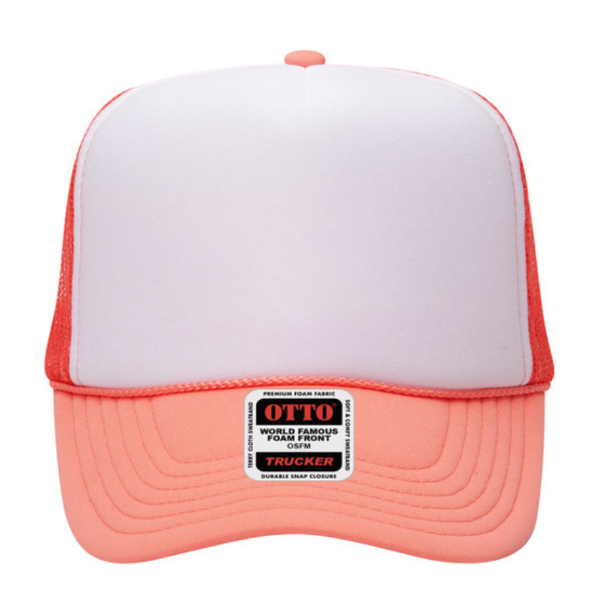 Otto Cap 39-165 5-Panel Foam High Crown Mesh Back Trucker Hat