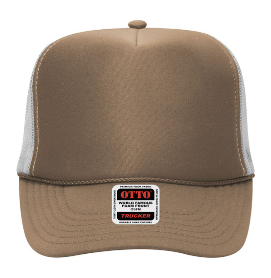 Otto Cap 39-165 5-Panel Foam High Crown Mesh Back Trucker Hat