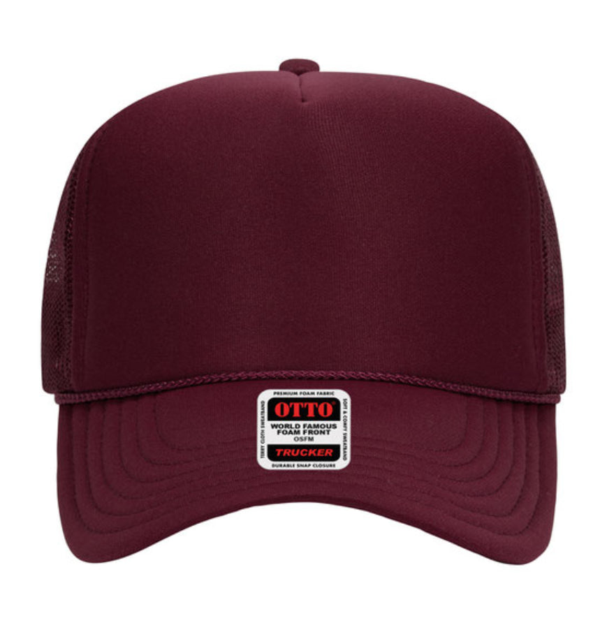 Otto Cap 39-165 5-Panel Foam High Crown Mesh Back Trucker Hat