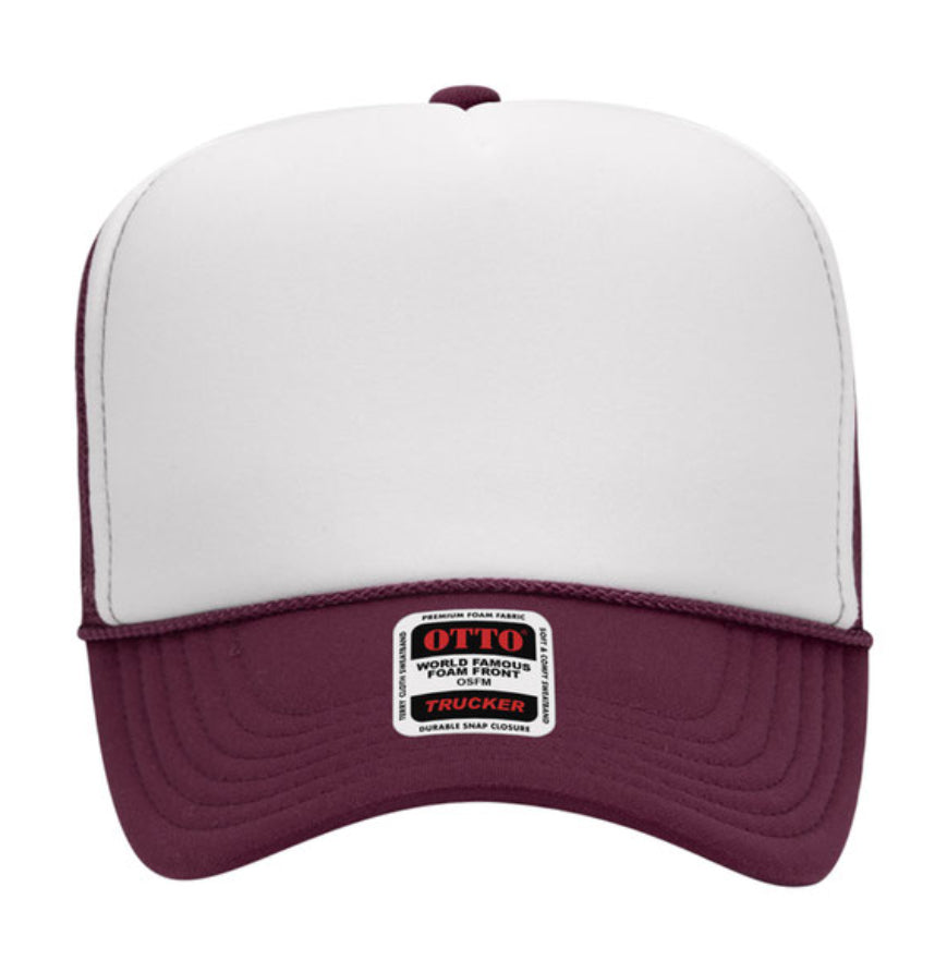 Otto Cap 39-165 5-Panel Foam High Crown Mesh Back Trucker Hat