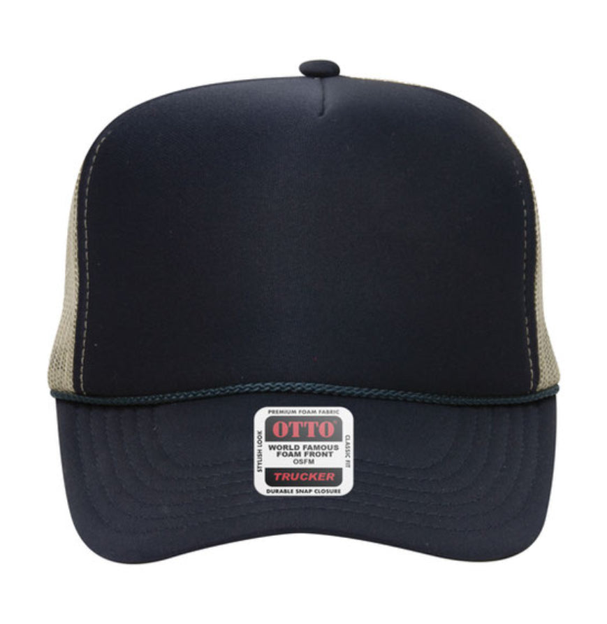 Otto Cap 39-165 5-Panel Foam High Crown Mesh Back Trucker Hat