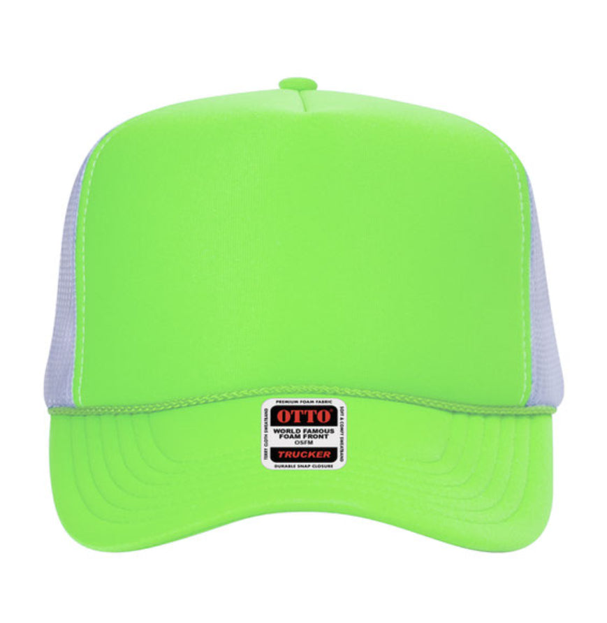 Otto Cap 39-165 5-Panel Foam High Crown Mesh Back Trucker Hat