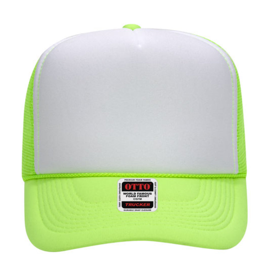 Otto Cap 39-165 5-Panel Foam High Crown Mesh Back Trucker Hat