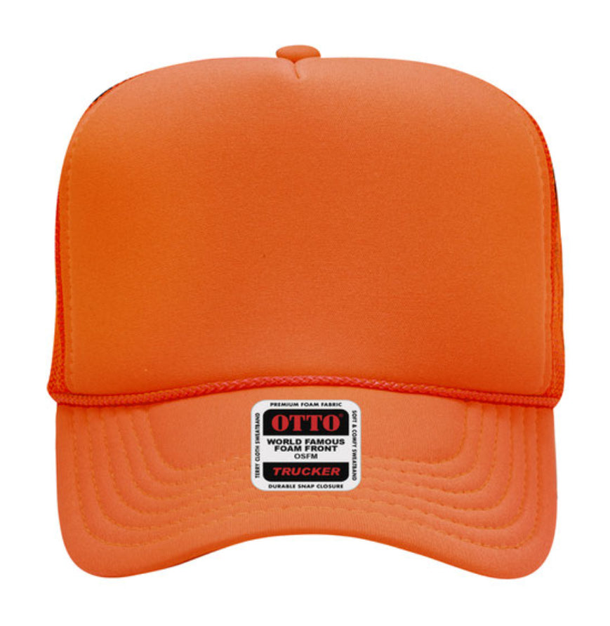 Otto Cap 39-165 5-Panel Foam High Crown Mesh Back Trucker Hat