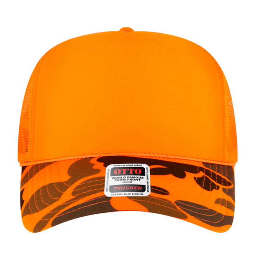 Otto Cap 39-165 5-Panel Foam High Crown Mesh Back Trucker Hat