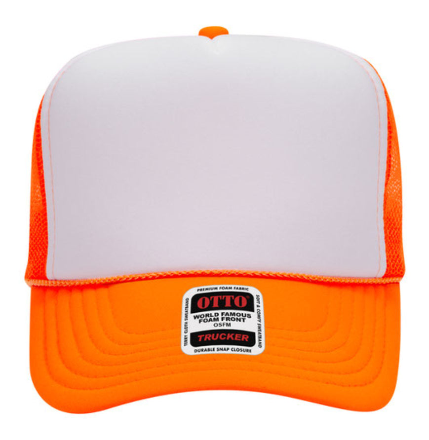 Otto Cap 39-165 5-Panel Foam High Crown Mesh Back Trucker Hat
