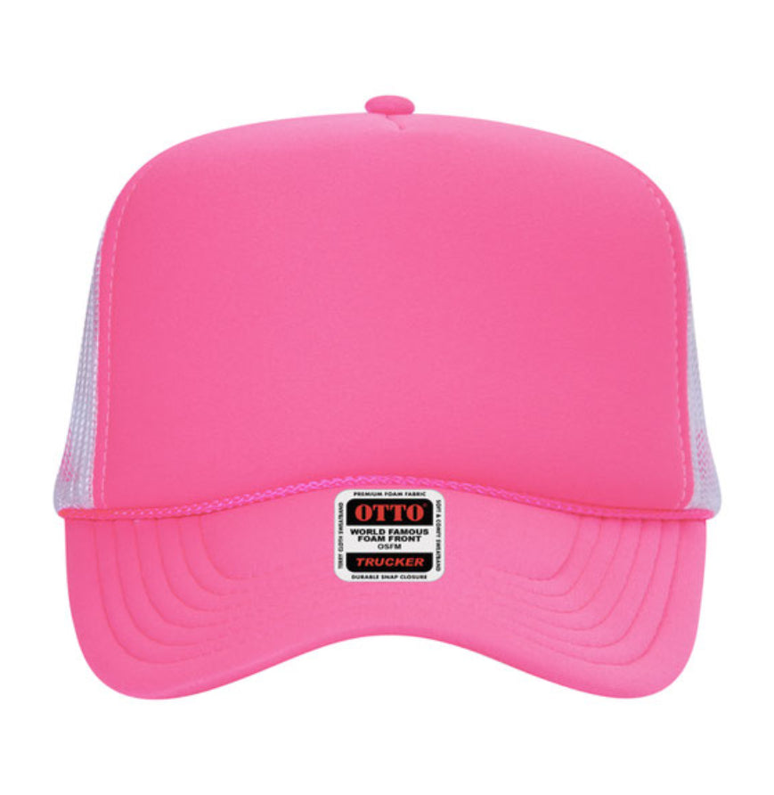 Otto Cap 39-165 5-Panel Foam High Crown Mesh Back Trucker Hat
