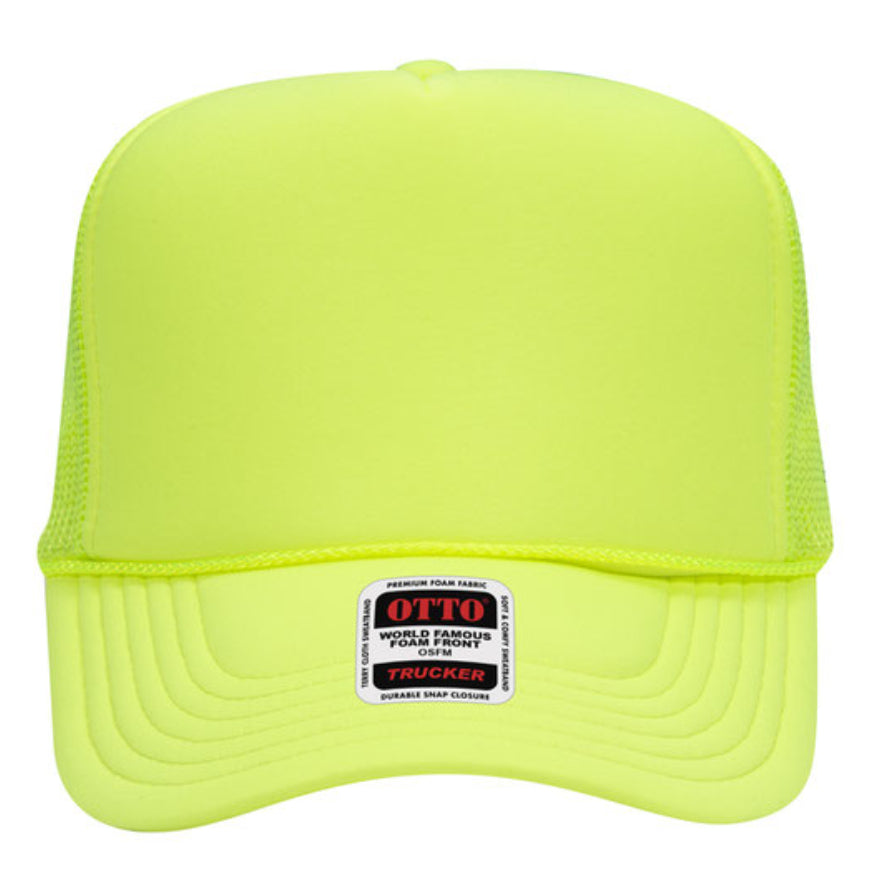 Otto Cap 39-165 5-Panel Foam High Crown Mesh Back Trucker Hat