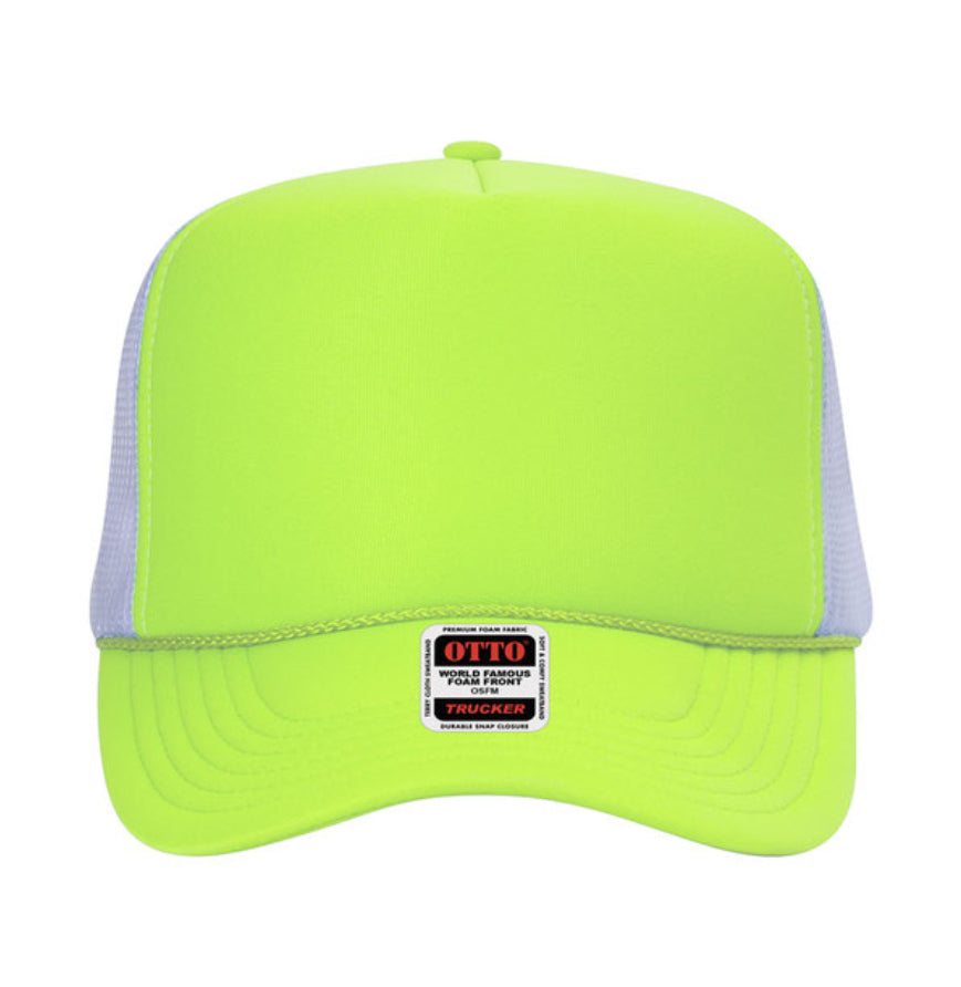 Otto Cap 39-165 5-Panel Foam High Crown Mesh Back Trucker Hat