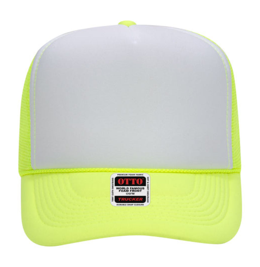 Otto Cap 39-165 5-Panel Foam High Crown Mesh Back Trucker Hat