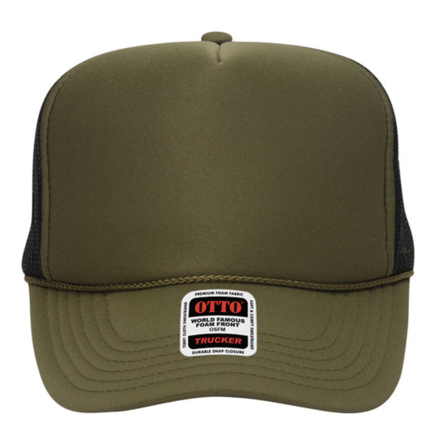 Otto Cap 39-165 5-Panel Foam High Crown Mesh Back Trucker Hat