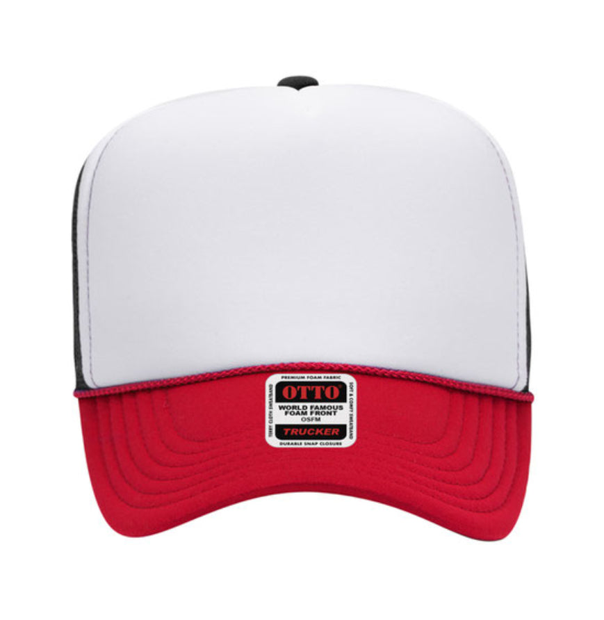 Otto Cap 39-165 5-Panel Foam High Crown Mesh Back Trucker Hat