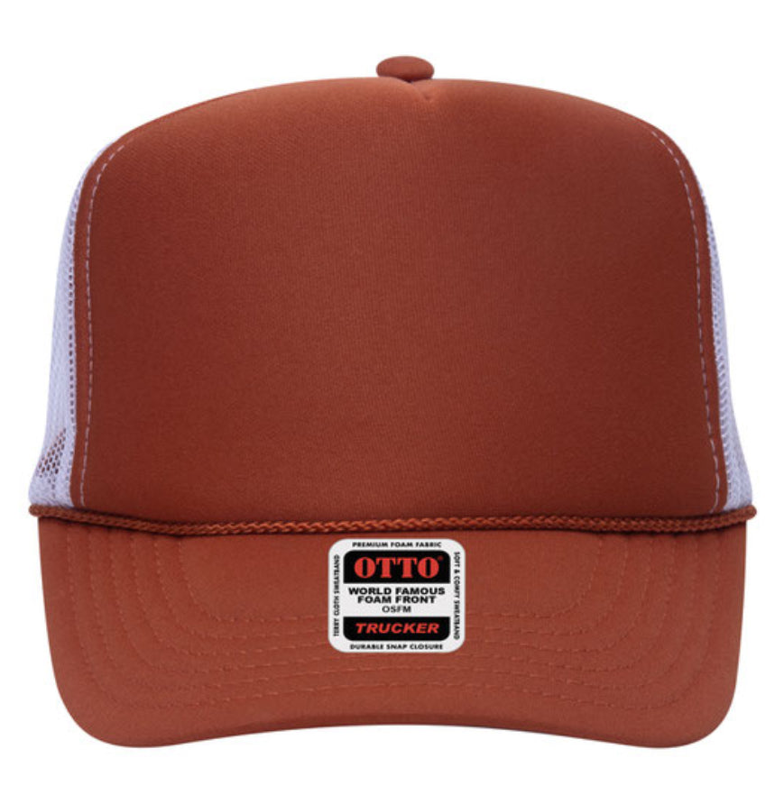 Otto Cap 39-165 5-Panel Foam High Crown Mesh Back Trucker Hat