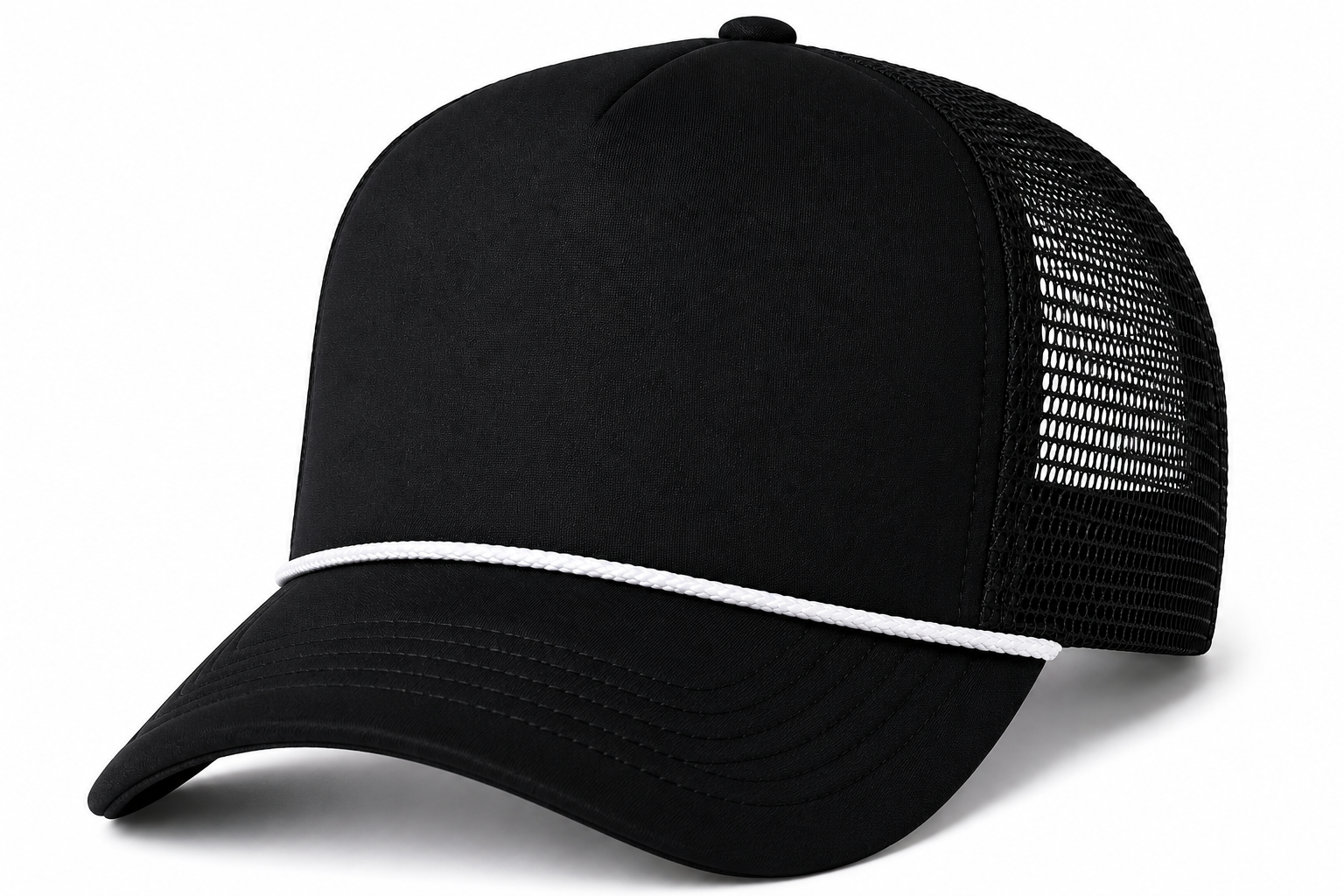 Afton 39FoamRope 5-Panel High Crown Mesh Back Trucker Hat